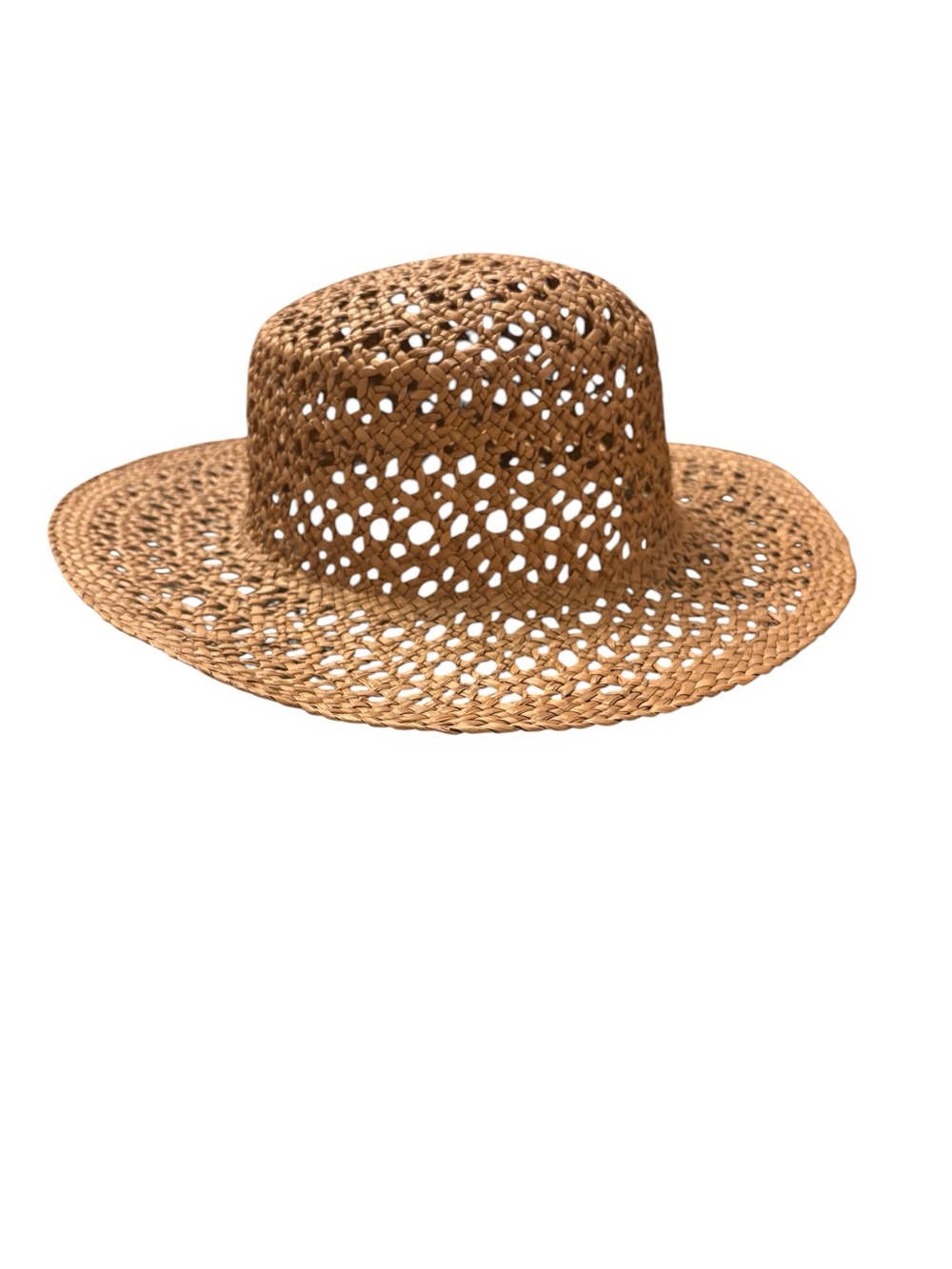 Woven Straw Sun Hat - Natural Brown